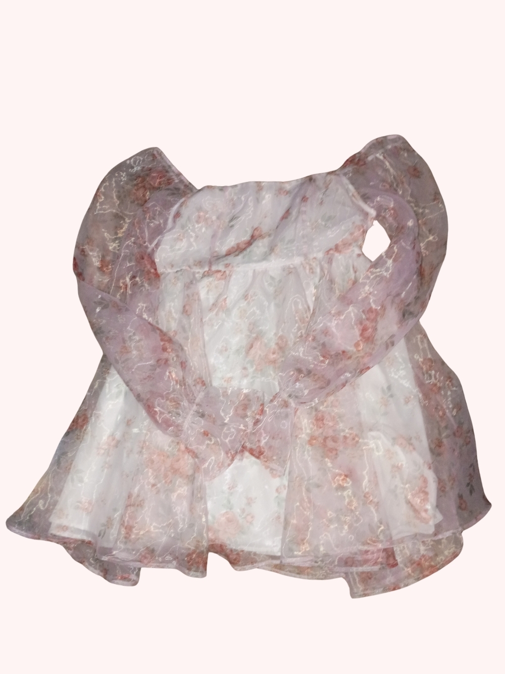 Blush Pink Floral Mini Dress